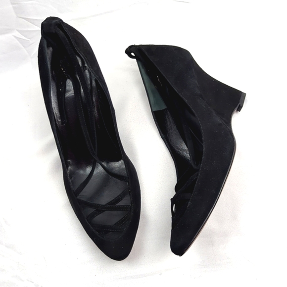 🆕🌿NICOLE FARHI SUEDE WEDGE SHOES🌿 - Picture 7 of 16